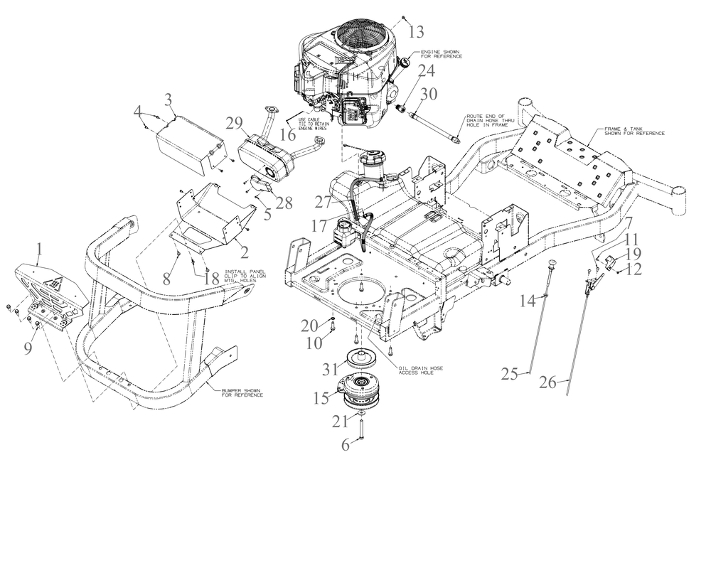 Engine Accessories Diagram and Parts List for ZTX5-54KH (47RKAAA7A10)(2023) Cub Cadet Lawn Tractor